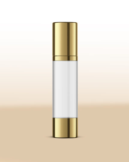 lamina Airless Pump Bottle with Metallic Gold Finish 50ml