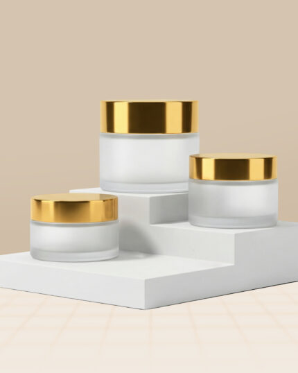 lamina golden frosted glass jar 100g, 50g, 30g